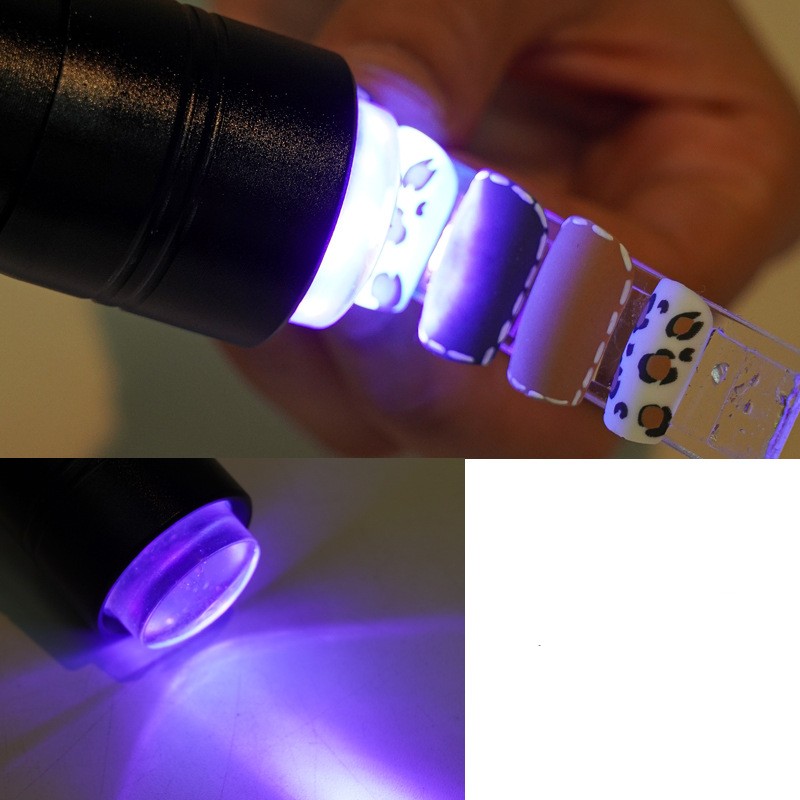Mini UV Led Light UV LED Lamp Nail Dryer for Gel Nails LED Flashlight Portability Nail Dryer Machine Nail Art Tools UV Light 1pc