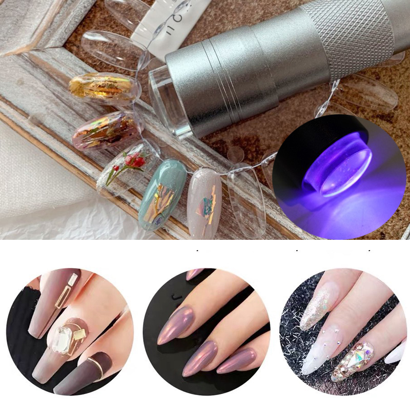 Mini UV Led Light UV LED Lamp Nail Dryer for Gel Nails LED Flashlight Portability Nail Dryer Machine Nail Art Tools UV Light 1pc