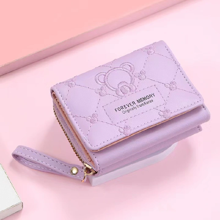Women's Wallets  Safe Money Bag Leather Purse Ladies Luxury Wallet Female Short Butterfly Fringed Zipper Purse Credit Cards