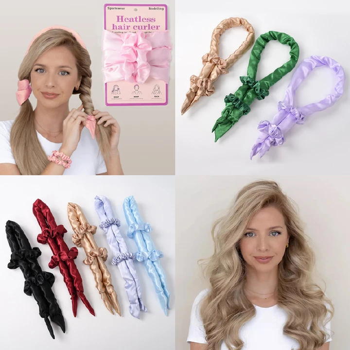 Heatless Hair Curlers Lazy Curler Hair Styling Tool Easily Roll Up Big Waves Without Damaging Hair