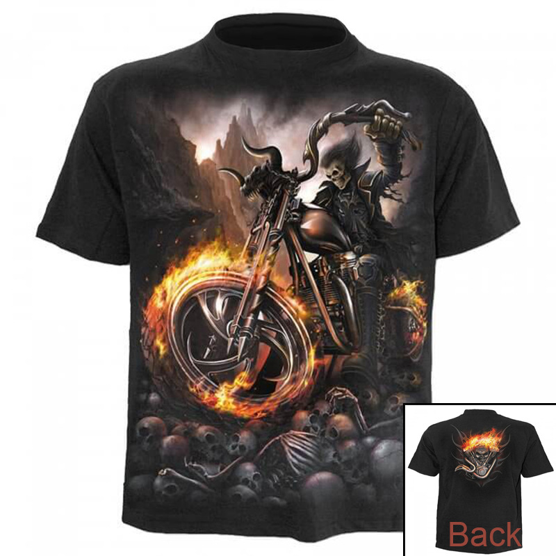 men wear sportswear fashion men clothes trendy men clothes Tshirts  Men Clothes Hot search summer skull 3D large size digital printed short sleeve T-shirt