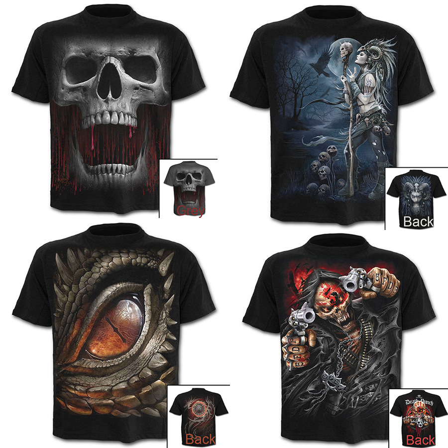 men wear sportswear fashion men clothes trendy men clothes Tshirts  Men Clothes Hot search summer skull 3D large size digital printed short sleeve T-shirt