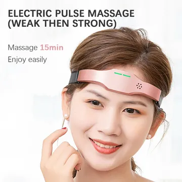 Electric Headache and Migraine Relief Head Massager Migraine Insomnia  Release USB Rechargeable Therapy Machine Relax Health Care,rose gold 