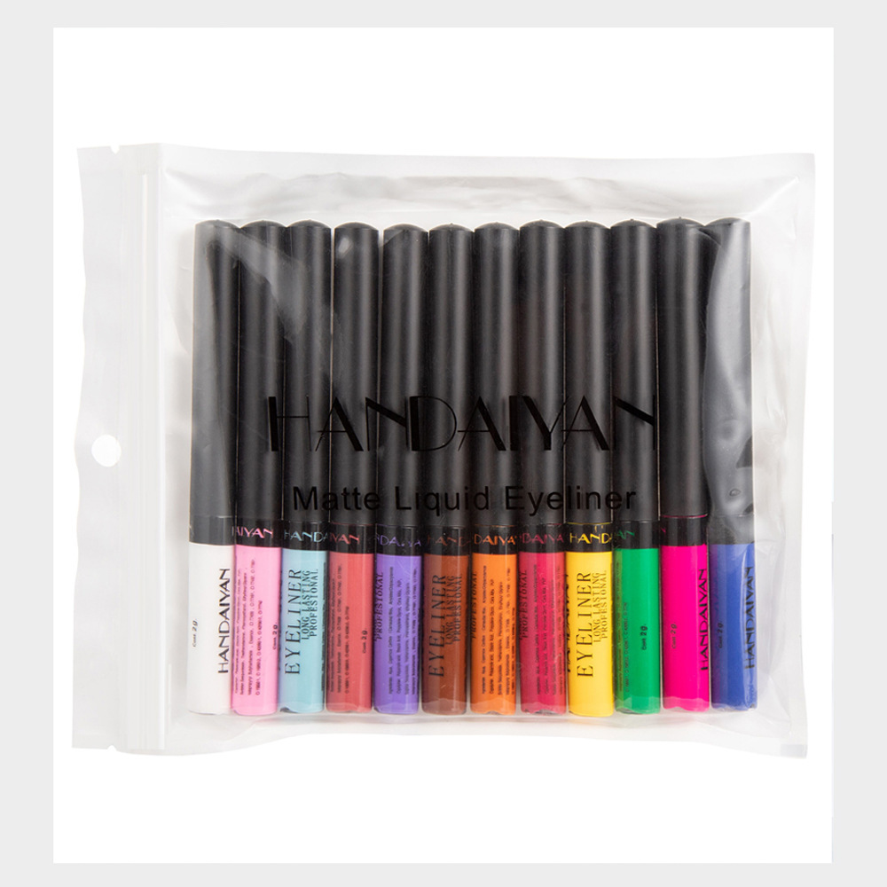 Makeup HANDAIYAN/Han Daiyan FDA certified color matte eyeliner liquid imitation water 12 packs