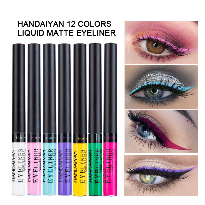Makeup HANDAIYAN/Han Daiyan FDA certified color matte eyeliner liquid imitation water 12 packs