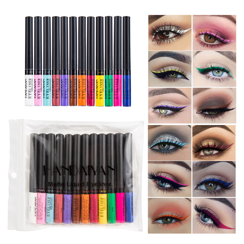 Makeup HANDAIYAN/Han Daiyan FDA certified color matte eyeliner liquid imitation water 12 packs