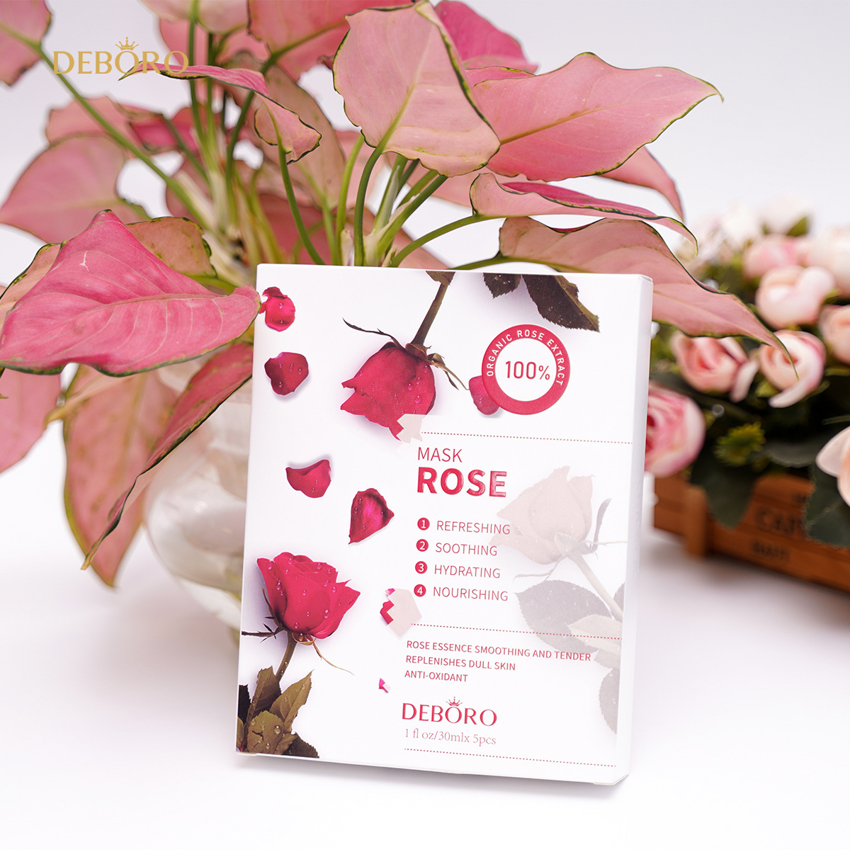 New unisex rose mask silk to improve dullness beauty salon patch mask