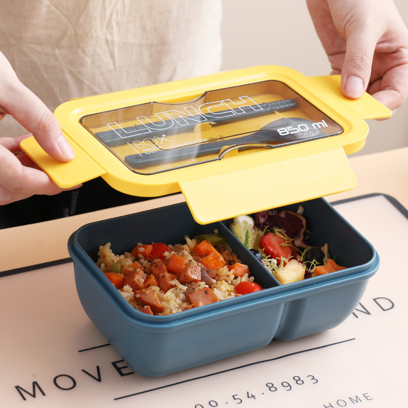 Lunch Box Student Office Worker Microwave Oven Heating Separated Travel Food Box Kitchen Dining Room Appliances