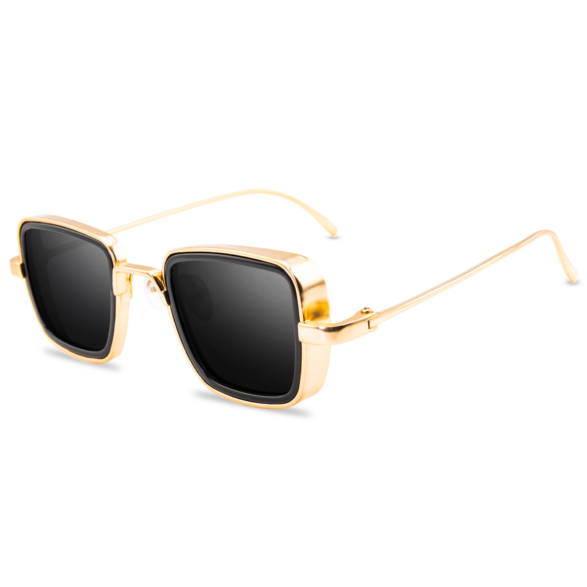 New Indian Sunglasses men's Retro thick edged metal box trend Sunglasses