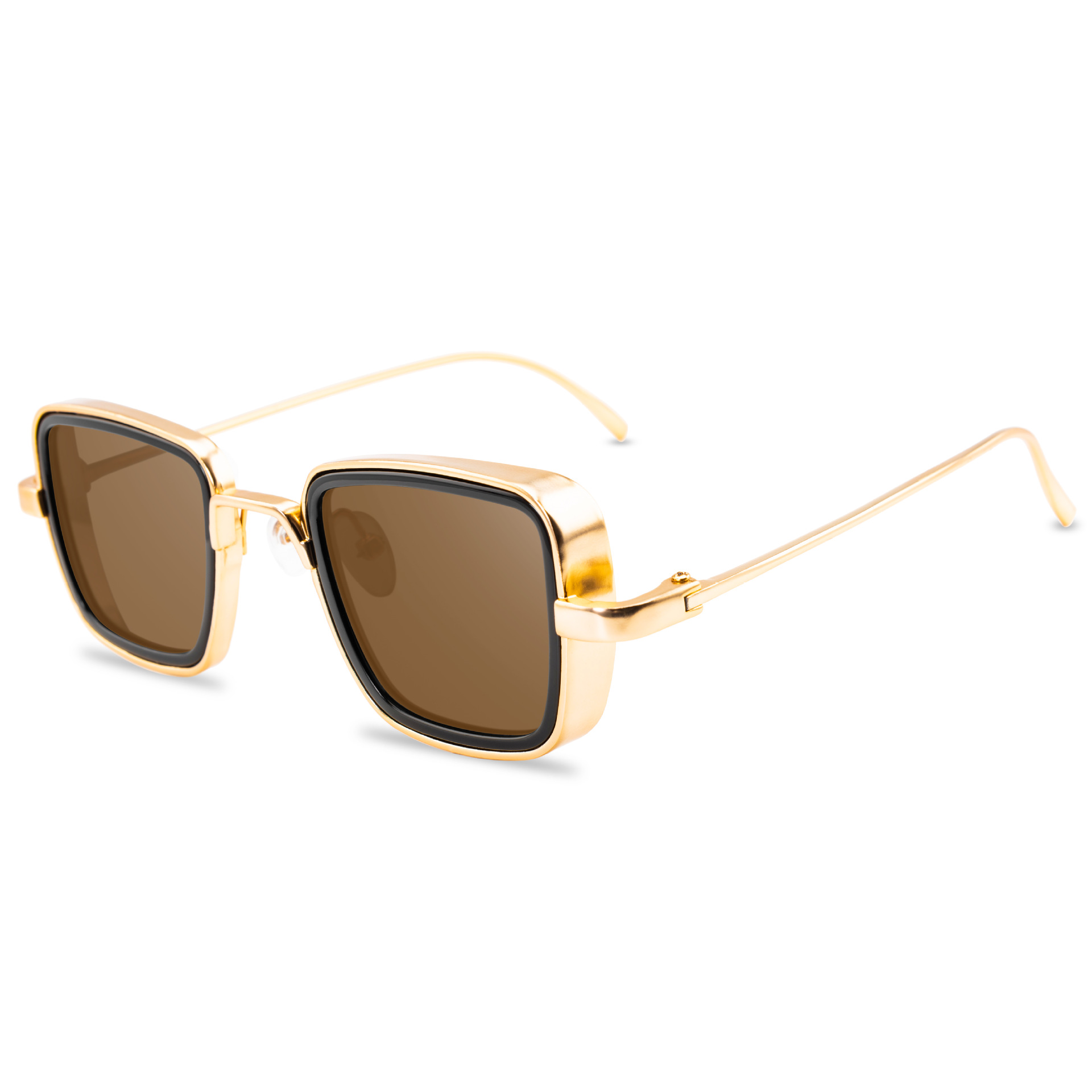 New Indian Sunglasses men's Retro thick edged metal box trend Sunglasses
