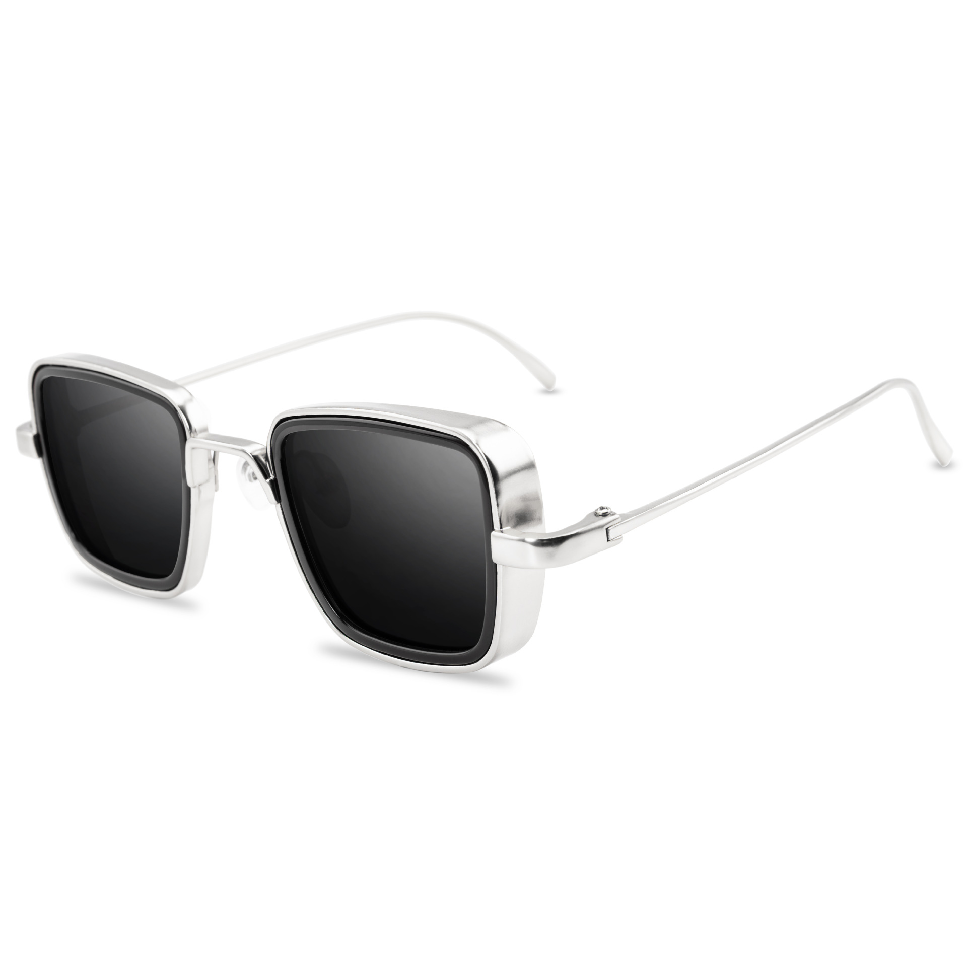 New Indian Sunglasses men's Retro thick edged metal box trend Sunglasses