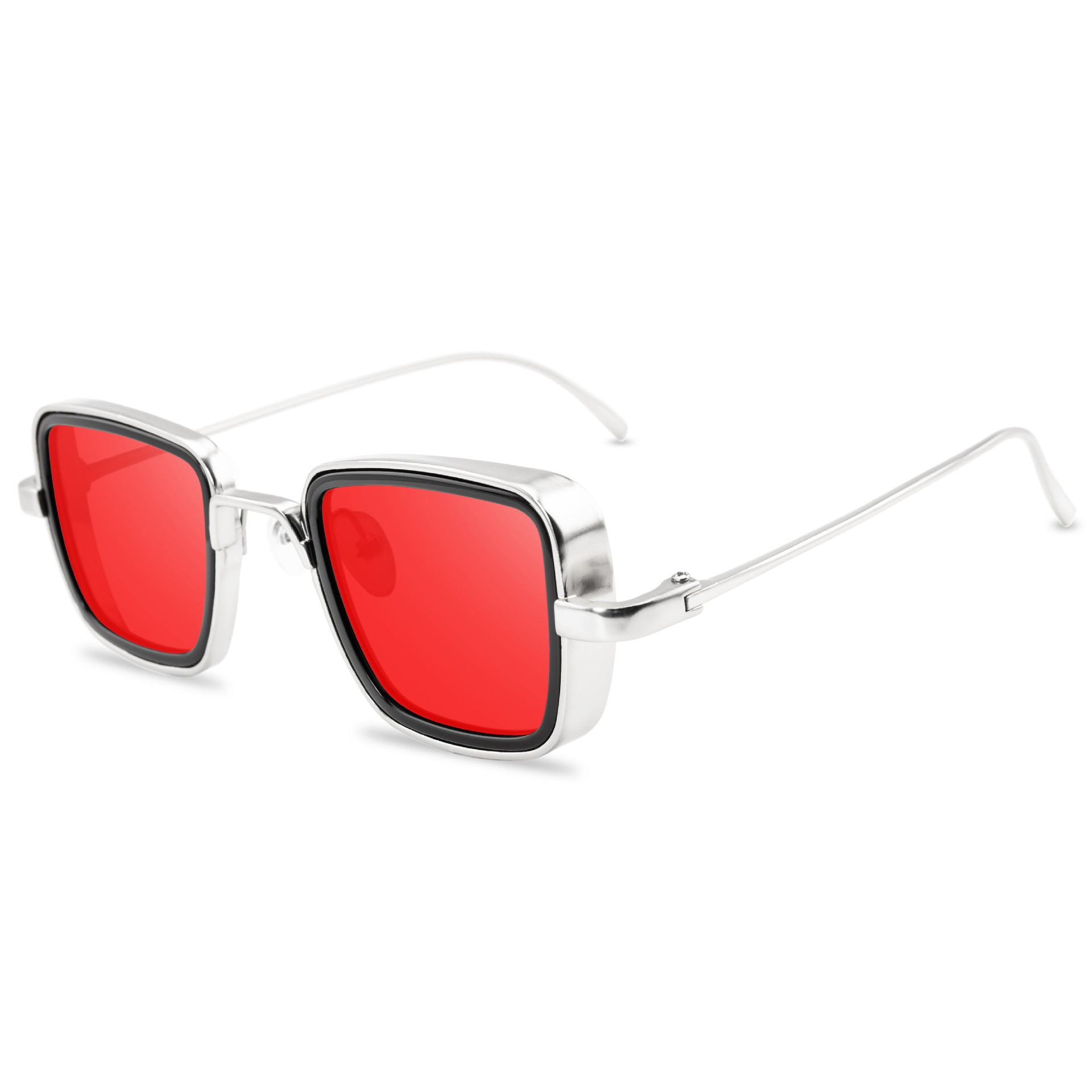 New Indian Sunglasses men's Retro thick edged metal box trend Sunglasses