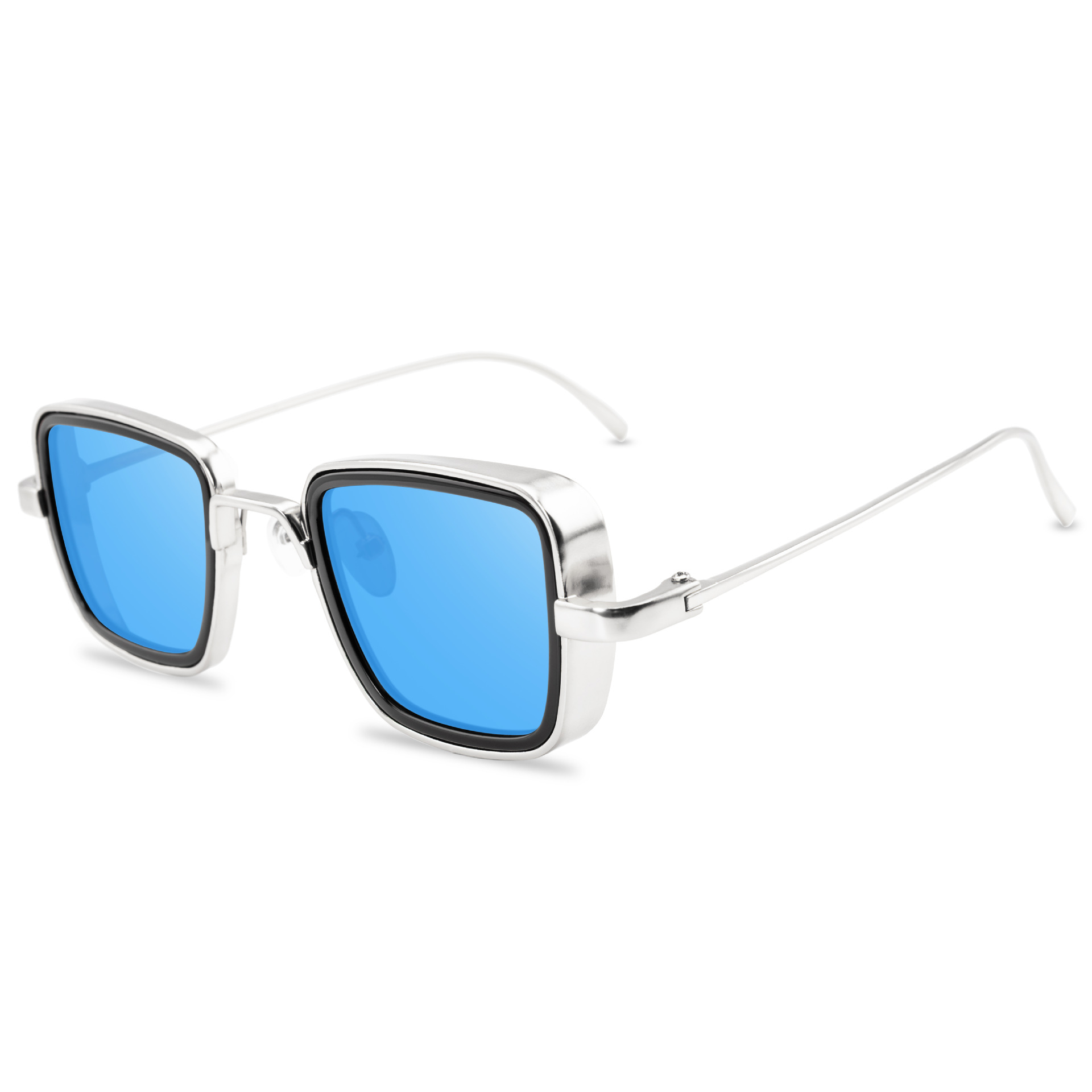 New Indian Sunglasses men's Retro thick edged metal box trend Sunglasses