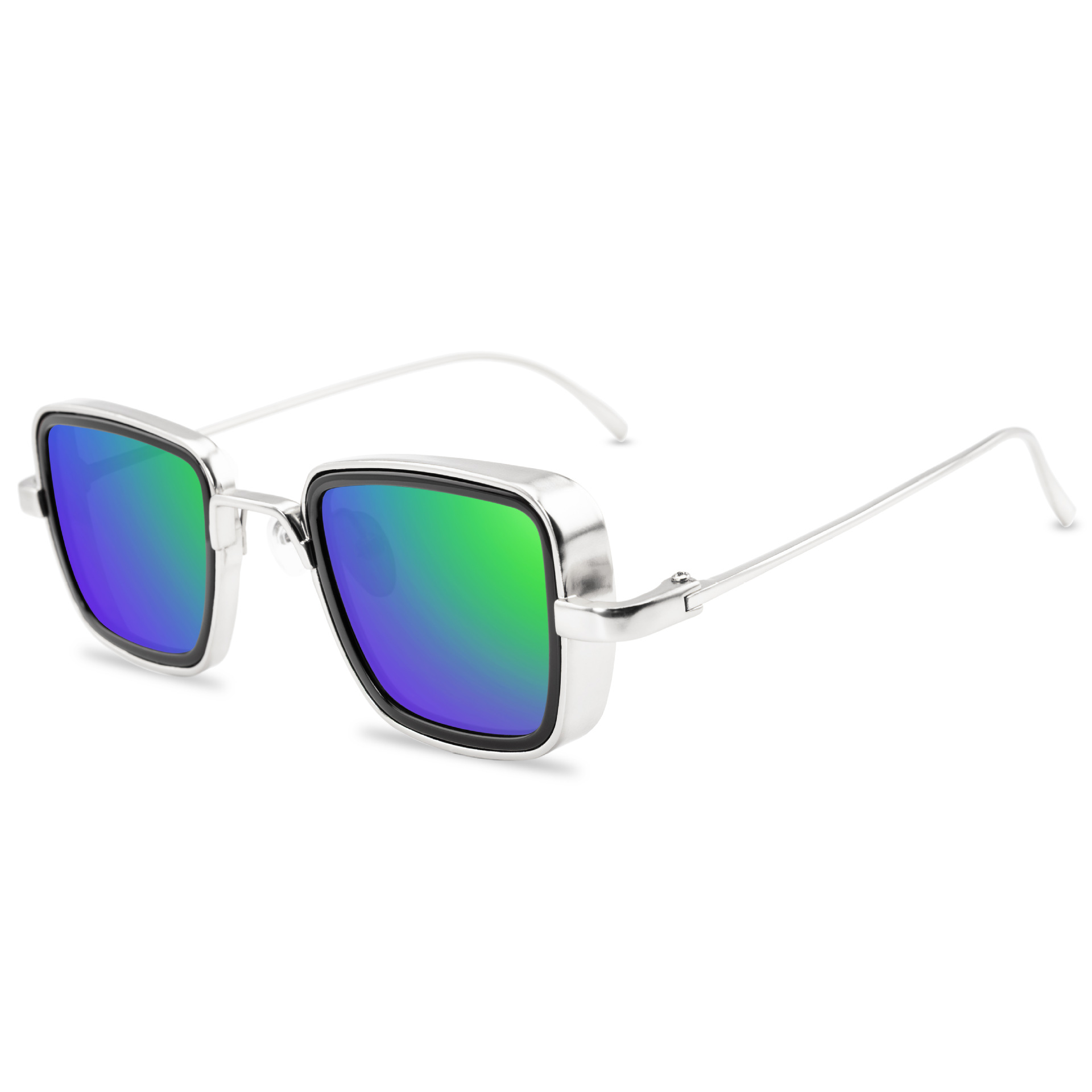 New Indian Sunglasses men's Retro thick edged metal box trend Sunglasses