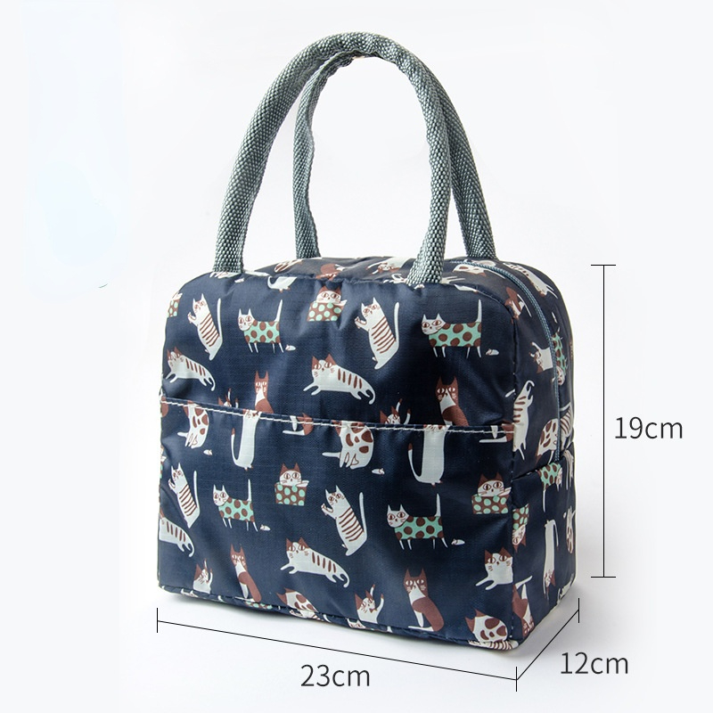Aluminum Foil Thickened Lunch Box Bag Thermal Insulation Kitchen Dining Room Appliances Hand Carried Portable Bag Primary School Students' Warm Keep Rice Bag