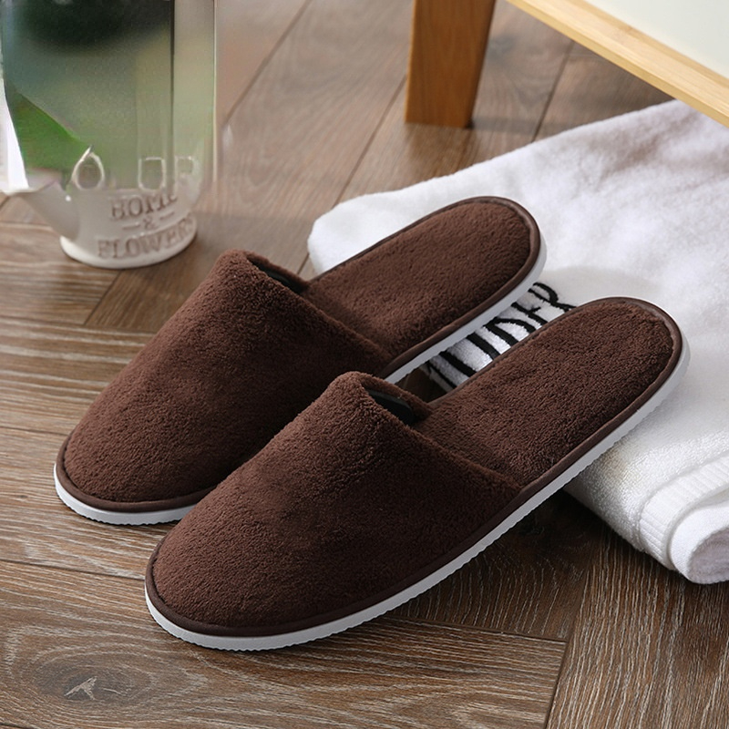 2 Pairs Slippers Hotel Accommodation Supplies Disposable Home Air Coral Spot Slipper Felt Travel Shoes