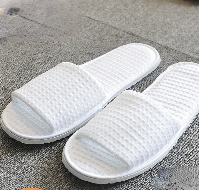 2 Pairs Slippers Hotel Accommodation Supplies Disposable Home Air Coral Spot Slipper Felt Travel Shoes
