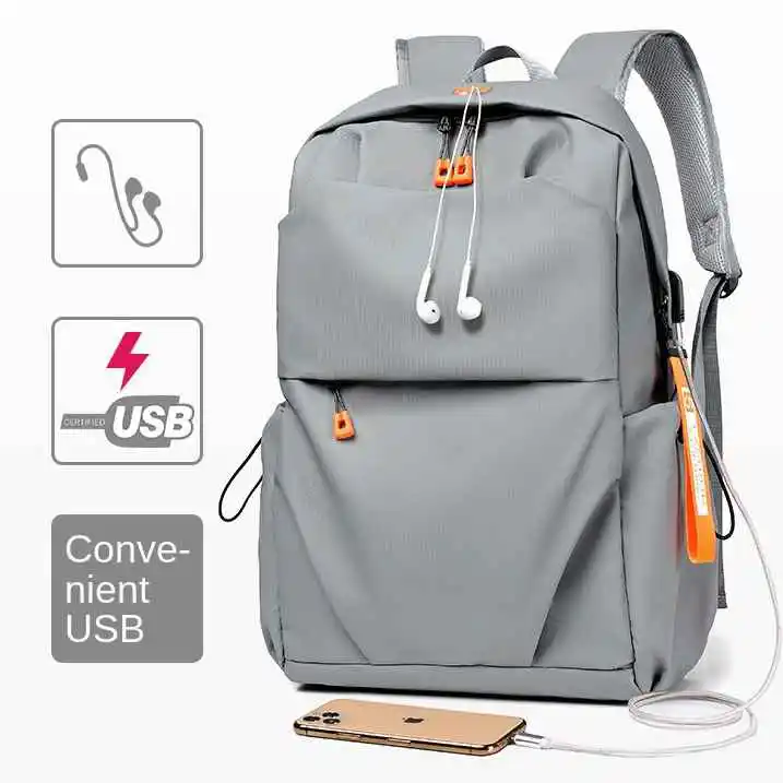 Laptop Backpack Bag Computer 16 Inches Storage Lightweight Waterproof Oxford Fabric Bag USB Charging Computer Bag Business Casual Fashion Student School Bag