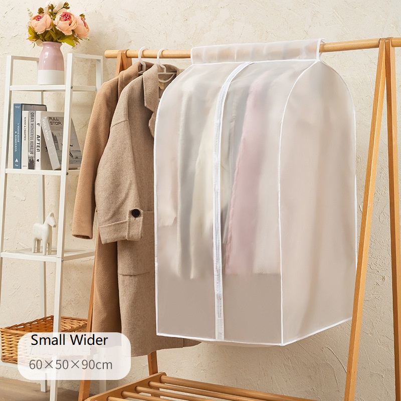 Waterproof Clothing Dust Proof Cover Suit Case Three-dimensional Translucent PEVA Clothes Storage Moisture-proof Bag Hanging Bag
