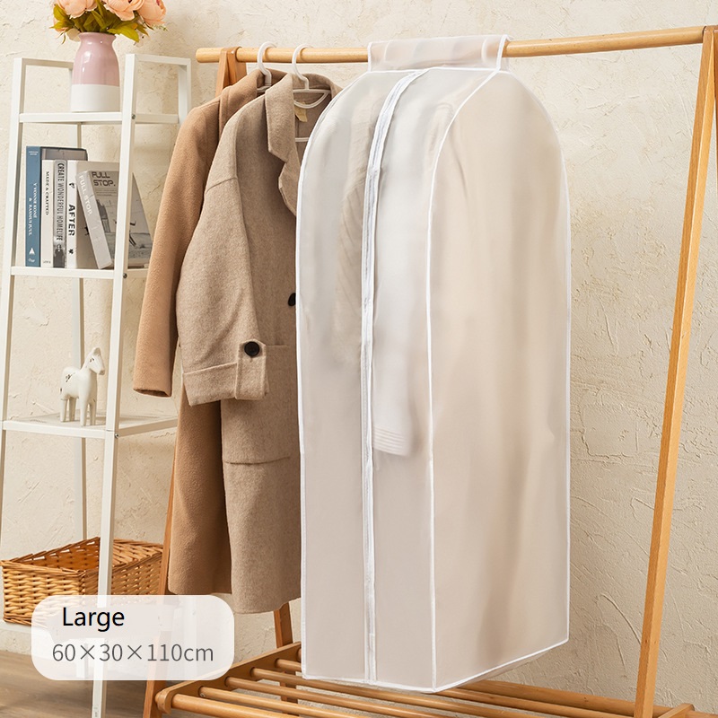 Waterproof Clothing Dust Proof Cover Suit Case Three-dimensional Translucent PEVA Clothes Storage Moisture-proof Bag Hanging Bag