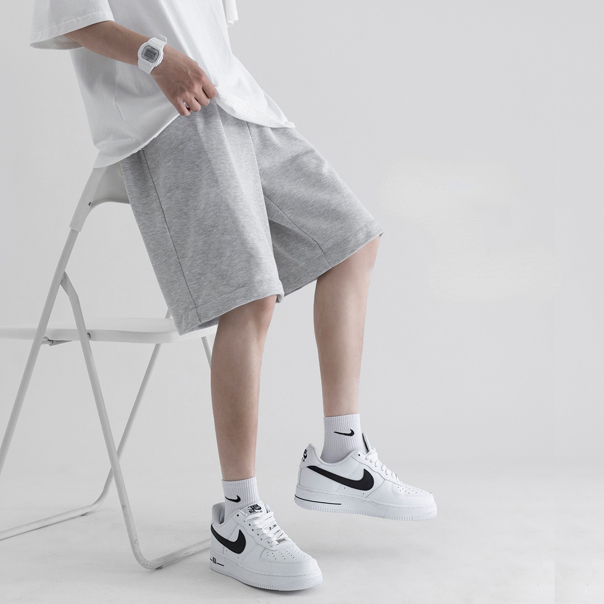 Sports Shorts Men Large Size Pants Fashion Loose Straight Quarter Back Pants Summer Wear Thin Casual Medium Pants