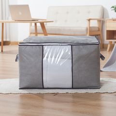 Clothes Storage Bags Finishing Quilts Clothing Packing Thickening, Large Cloth Art Moisture-proof Households Orgnizer Bags Grey (60*40*35CM)
