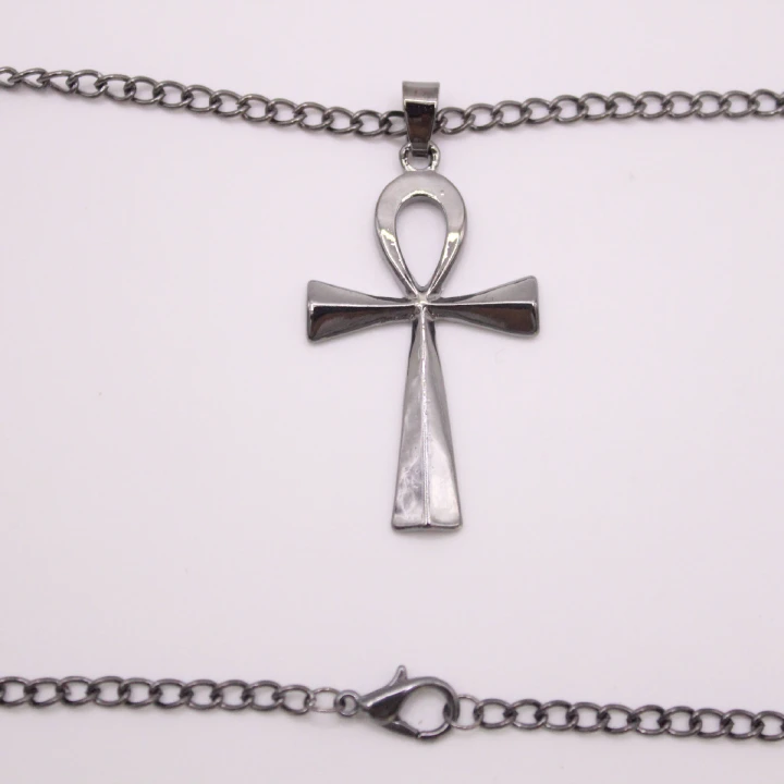 Men's Necklace Glossy Cross Ancient Egypt Charm of Life Pendant Europe and America Boys Fashion Wear