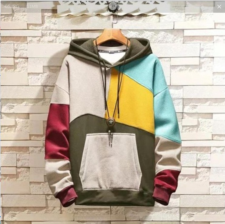 Hoodies Men's Clothes Men's Coat Men's sweater Men's Wear Casual menswear Trendy Menswear  new men's loose personality color blocking men's couple's hooded men's sweater