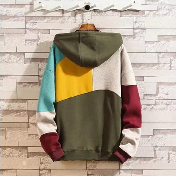 Hoodies Men's Clothes Men's Coat Men's sweater Men's Wear Casual menswear Trendy Menswear  new men's loose personality color blocking men's couple's hooded men's sweater