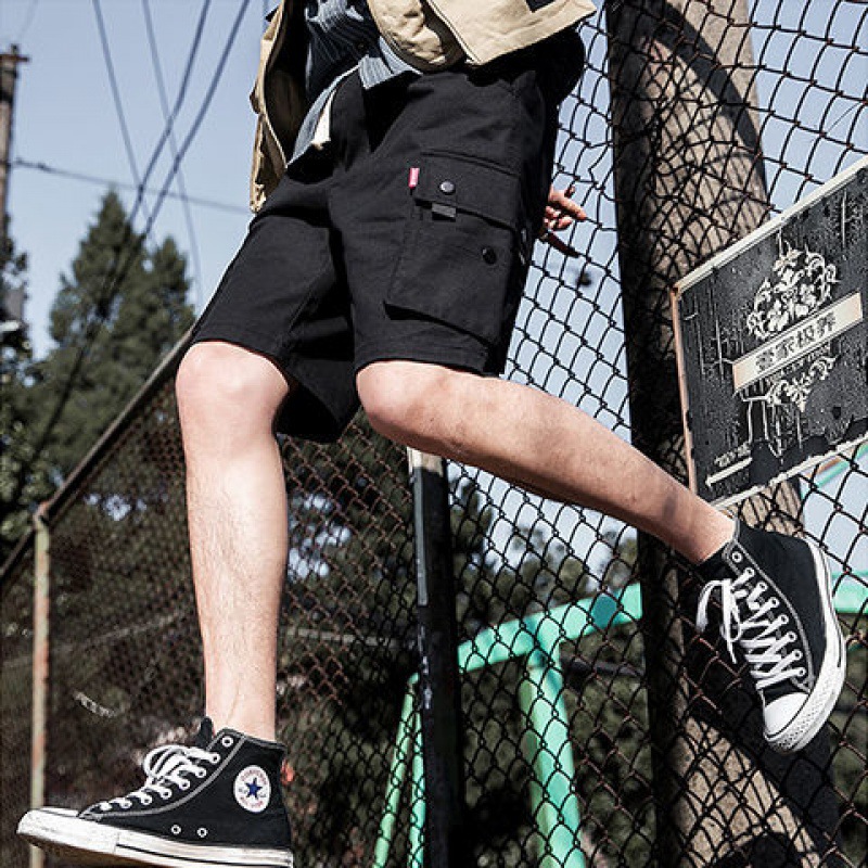 Men's shorts work clothes Capris Korean fashion casual pants loose student half pants