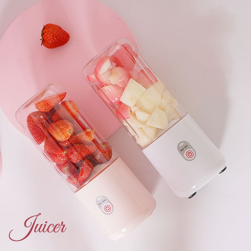 Portable food grade material 400ml drink free juicer one touch start four blade blender