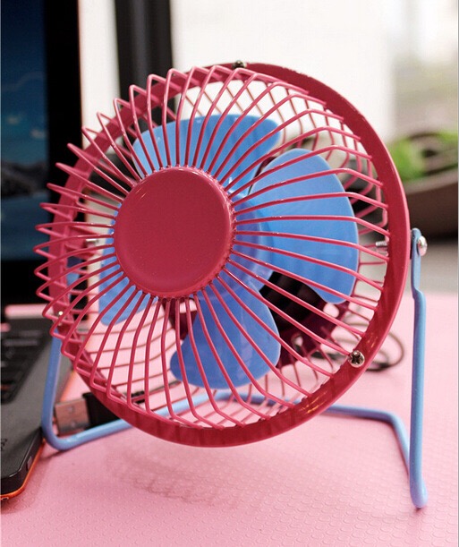 Home appliance dormitory table air cooler portable low-energy consumption 360° rotation 6 inches USB metal fan for students office workers