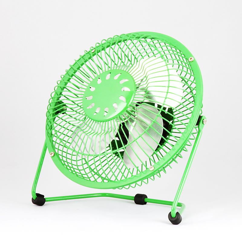Portable 6 inches low-energy consumption 360° rotation USB metal table fan for students office workers