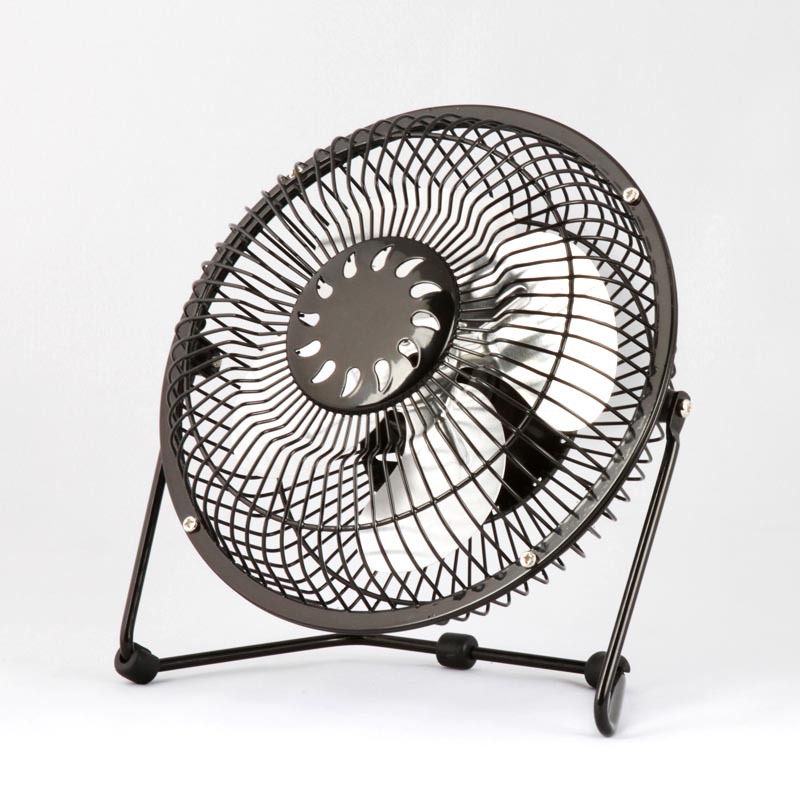 Portable 6 inches low-energy consumption 360° rotation USB metal table fan for students office workers