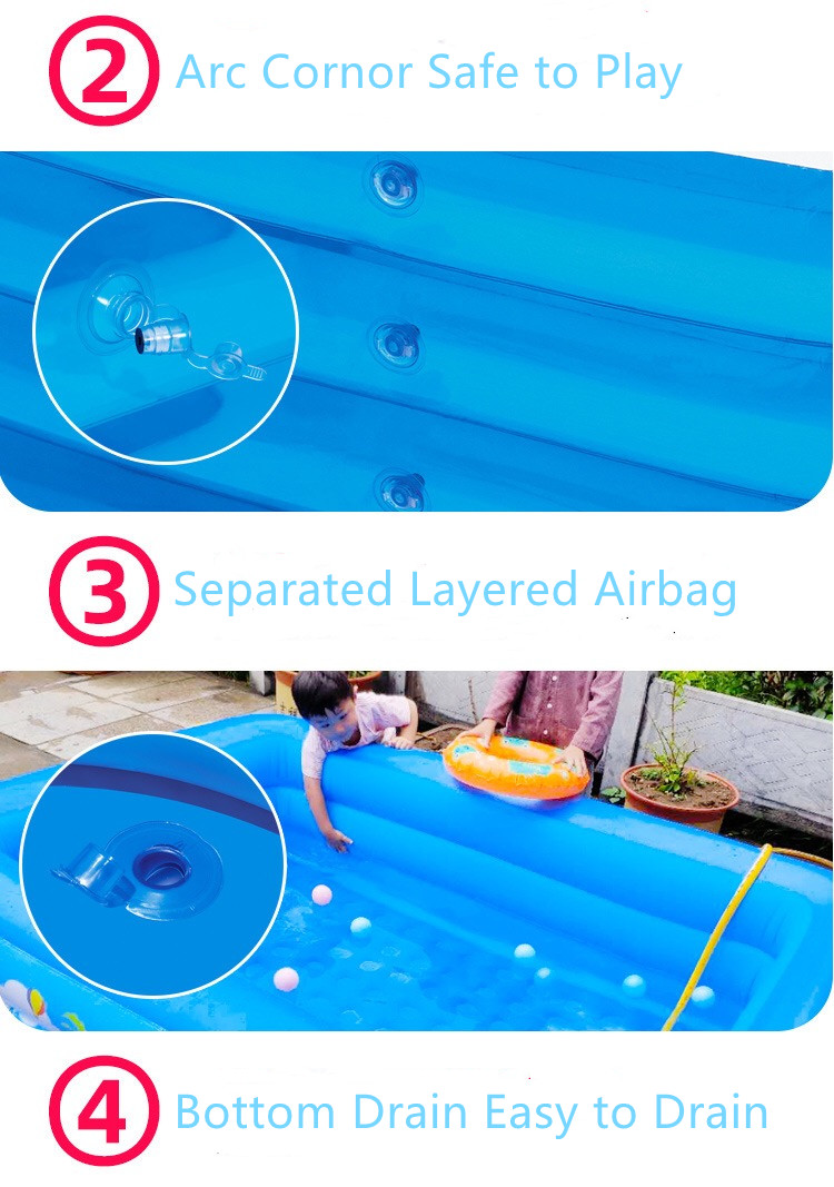 Food grade environmental protection PVC inflatable swimming pool for babies children and adults