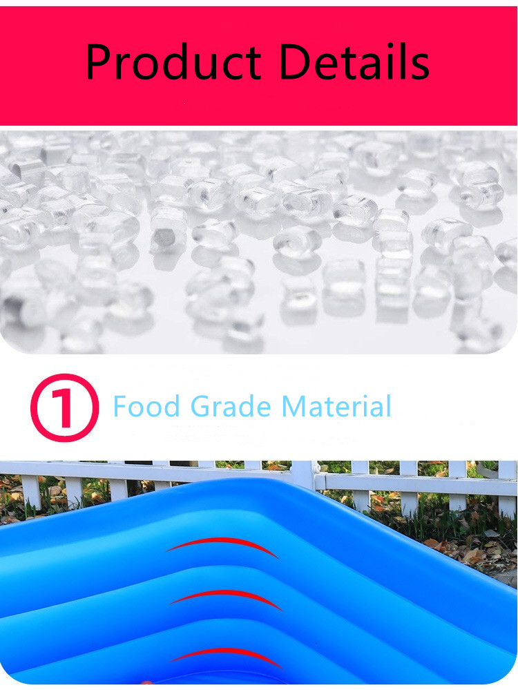 Food grade environmental protection PVC inflatable swimming pool for babies children and adults