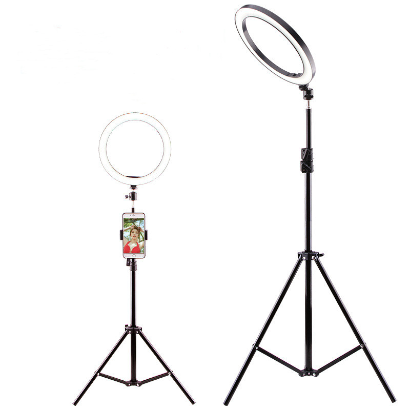 Tiktok mobile live broadcasting anchor beauty LED ring light  portable tripod stand selfie telescopic bracket phone holder selfie ring light