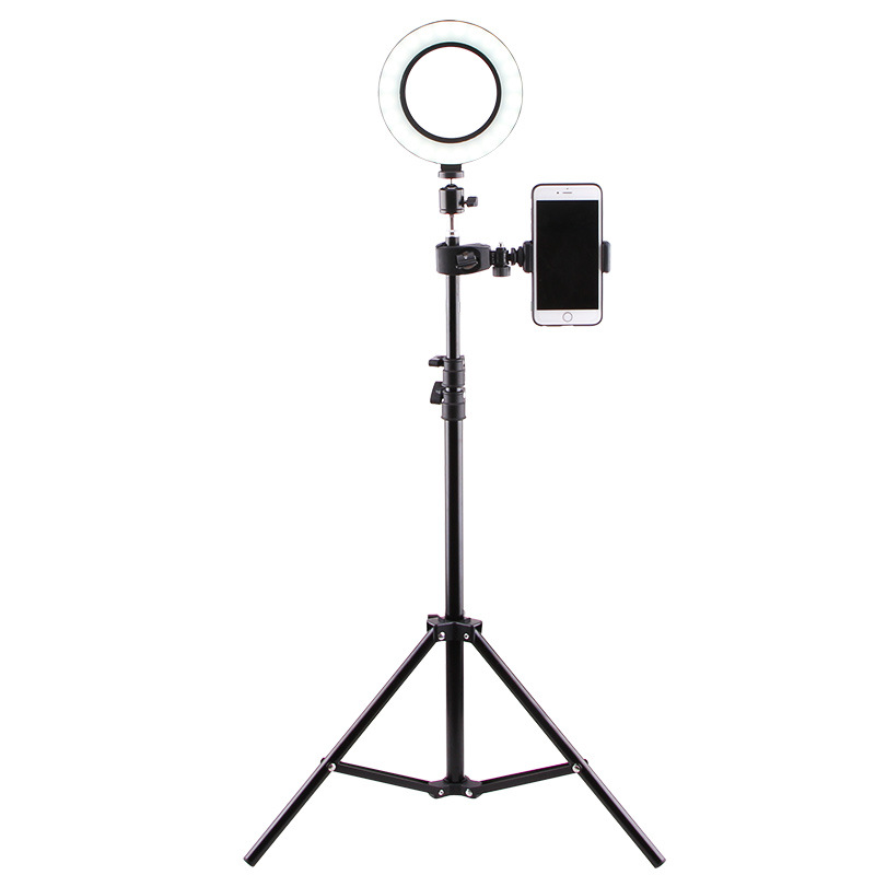 Tiktok mobile live broadcasting anchor beauty LED ring light  portable tripod stand selfie telescopic bracket phone holder selfie ring light