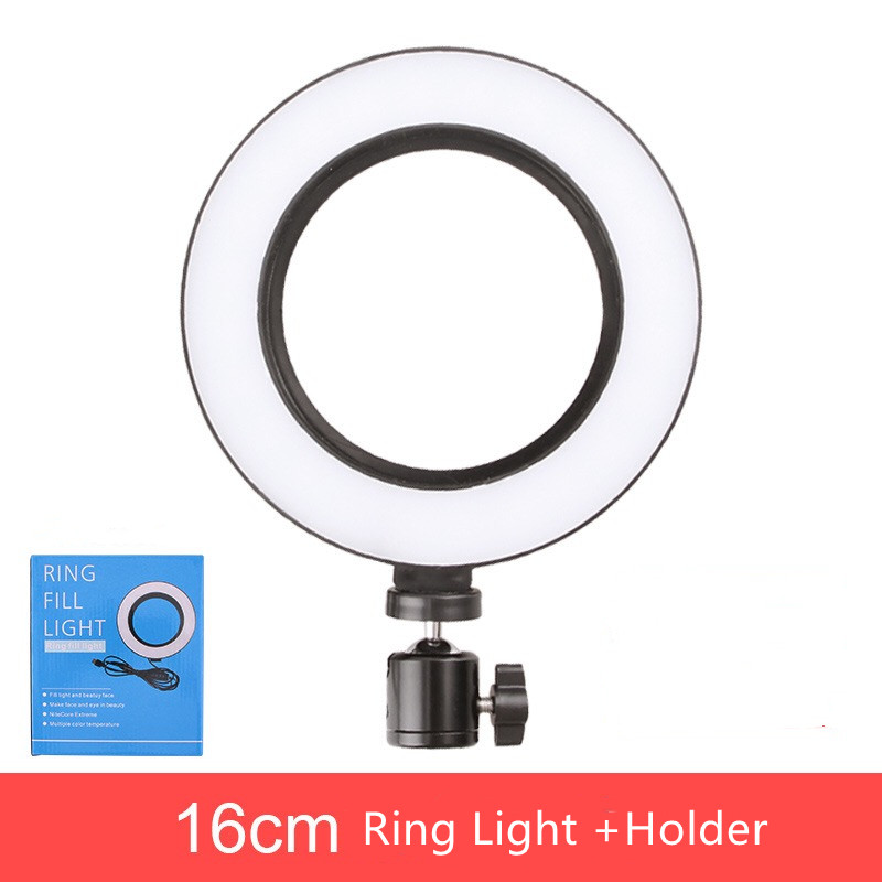 Tiktok mobile live broadcasting anchor beauty LED ring light  portable tripod stand selfie telescopic bracket phone holder selfie ring light