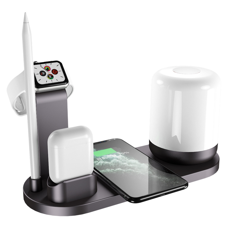 Multi function 6 in 1 usb wireless charger for Qi charging devices