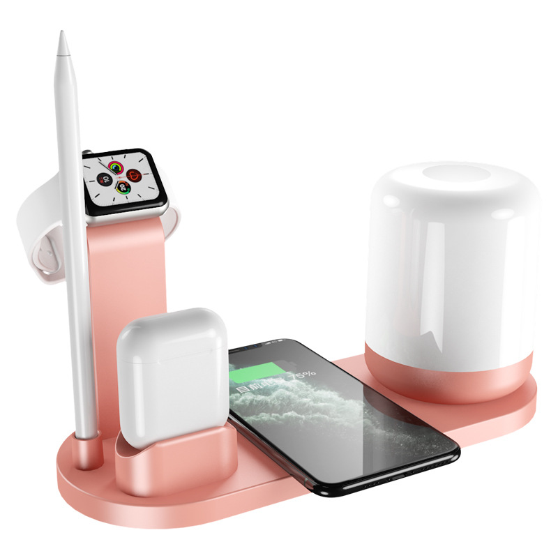 Multi function 6 in 1 usb wireless charger for Qi charging devices