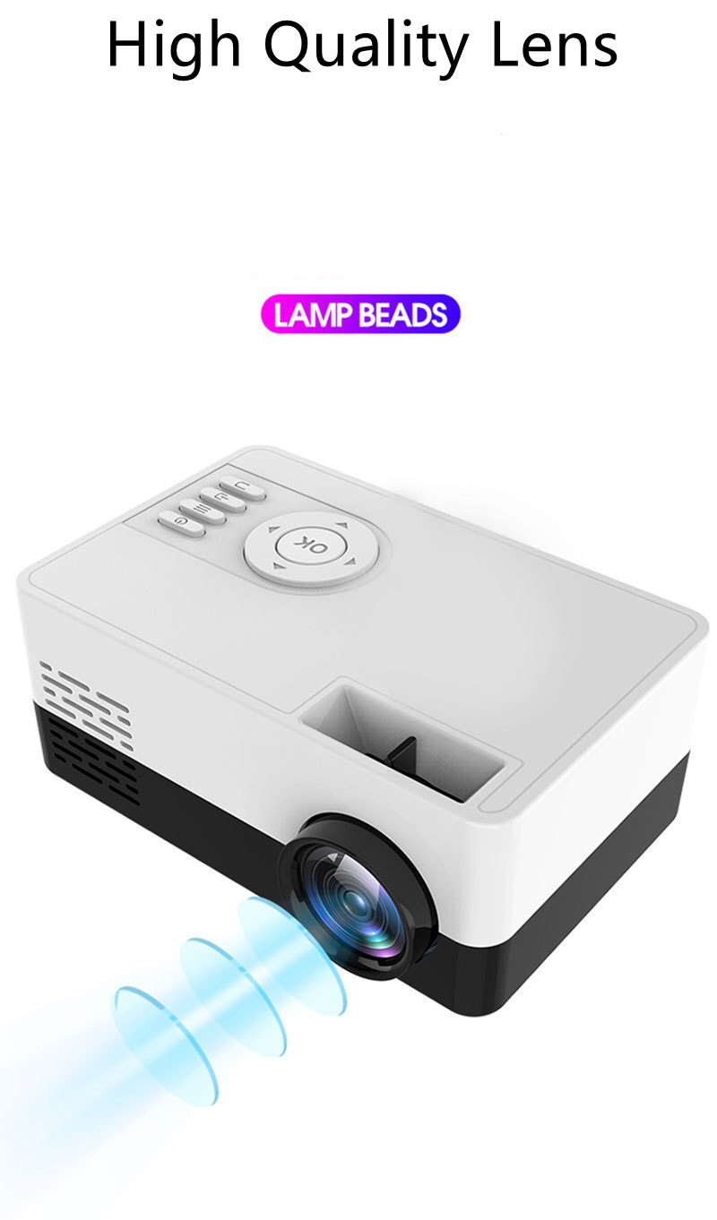 J15 1080p led lamp mini office HDMI projector with tripod led lamp wireless audio home theatre business conference projection machine outdoor movie projector