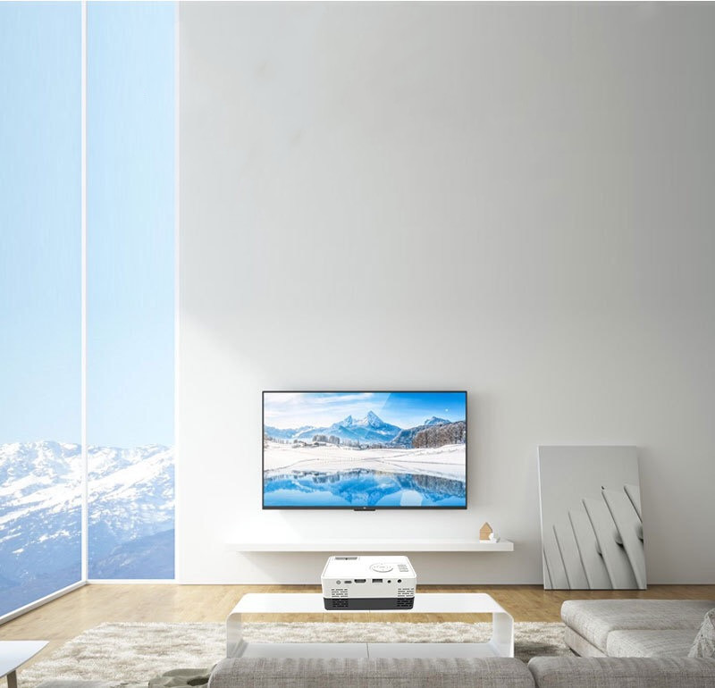 J15 1080p led lamp mini office HDMI projector with tripod led lamp wireless audio home theatre business conference projection machine outdoor movie projector