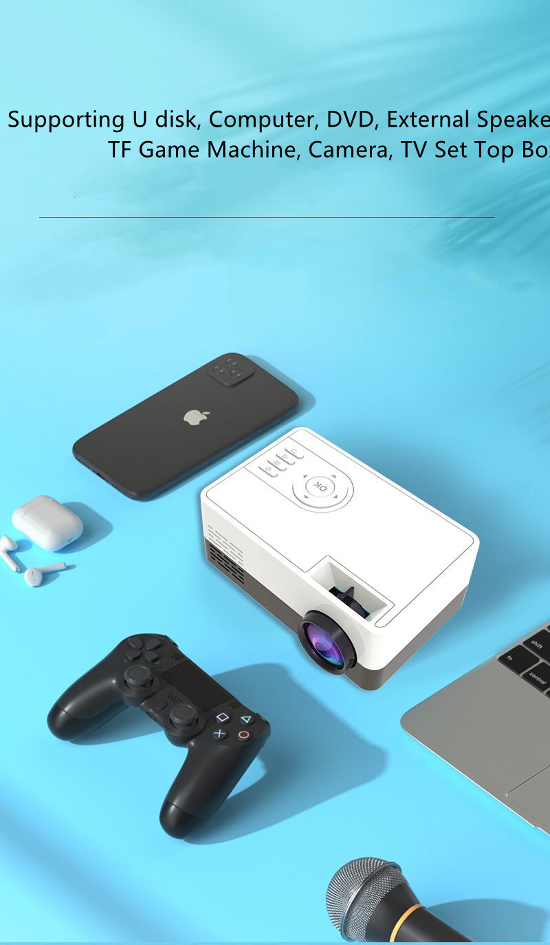 J15 1080p led lamp mini office HDMI projector with tripod led lamp wireless audio home theatre business conference projection machine outdoor movie projector