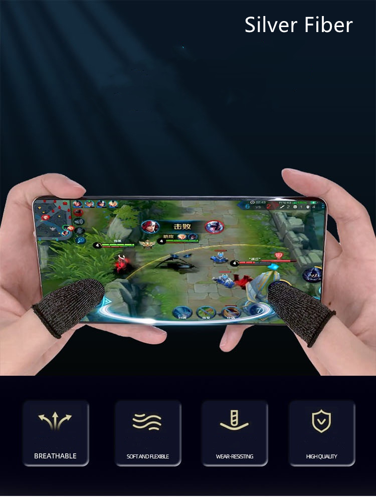 Sensitive PUBG Gaming Finger Sleeve Game Controller Gloves Breathable Anti-Sweat Mobile Touch Screen Fingertips Finger Cover