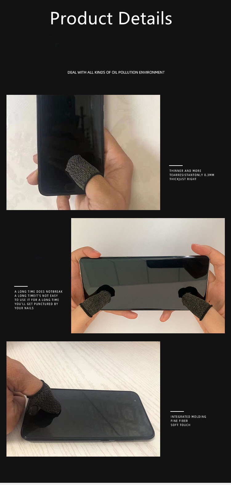 Sensitive PUBG Gaming Finger Sleeve Game Controller Gloves Breathable Anti-Sweat Mobile Touch Screen Fingertips Finger Cover