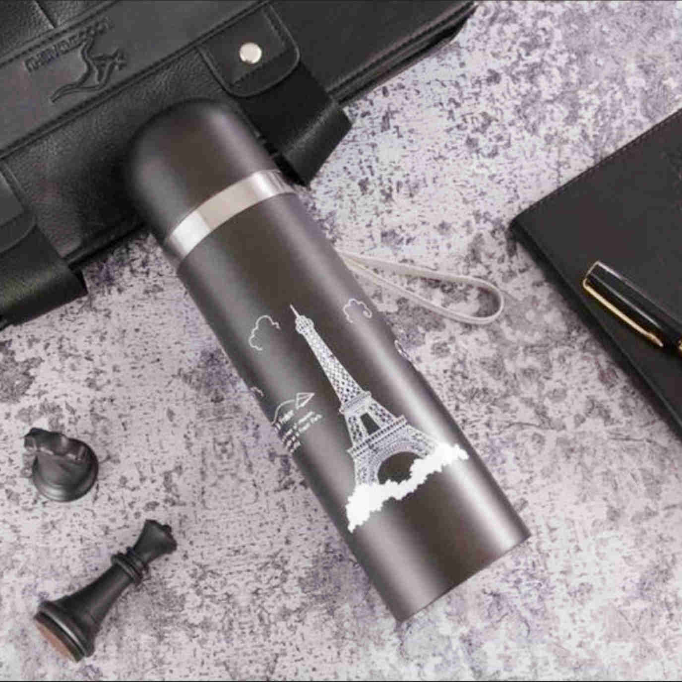 Portable 500ML Metallic Thermos  Sports Outdoor Vacuum Flask Travel Cup Water Bottle