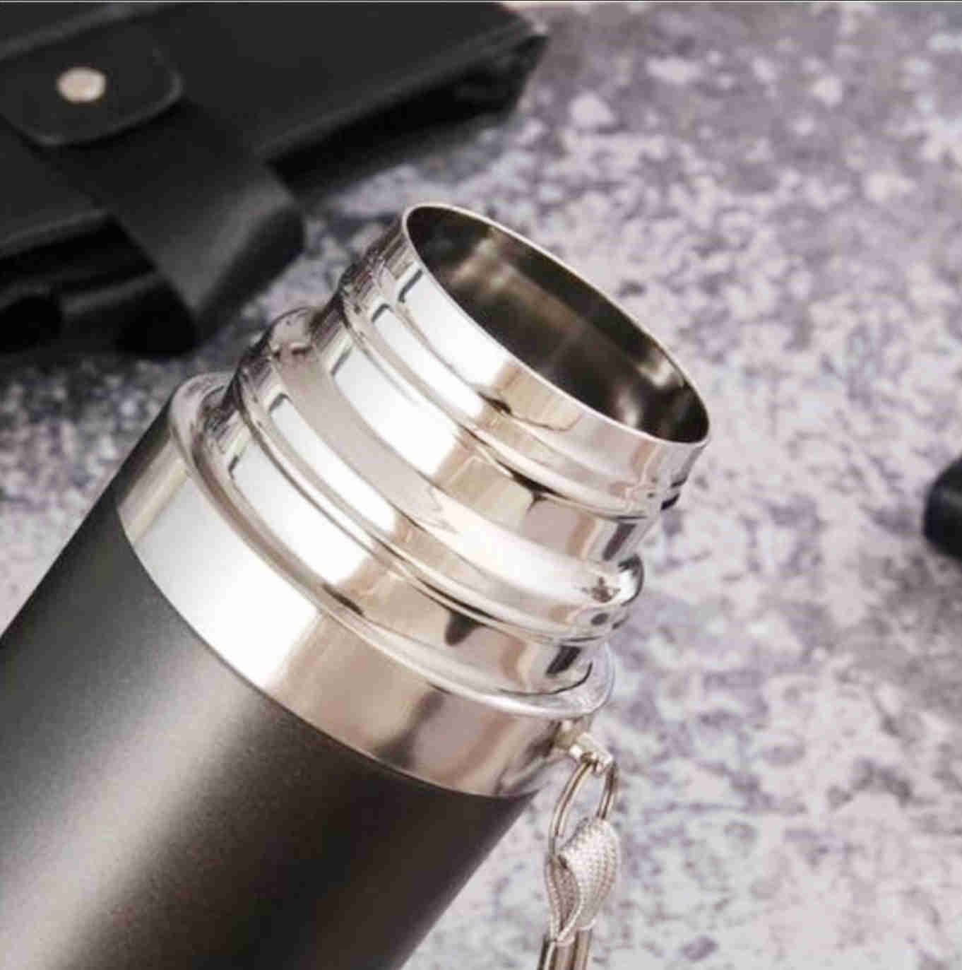 Portable 500ML Metallic Thermos  Sports Outdoor Vacuum Flask Travel Cup Water Bottle