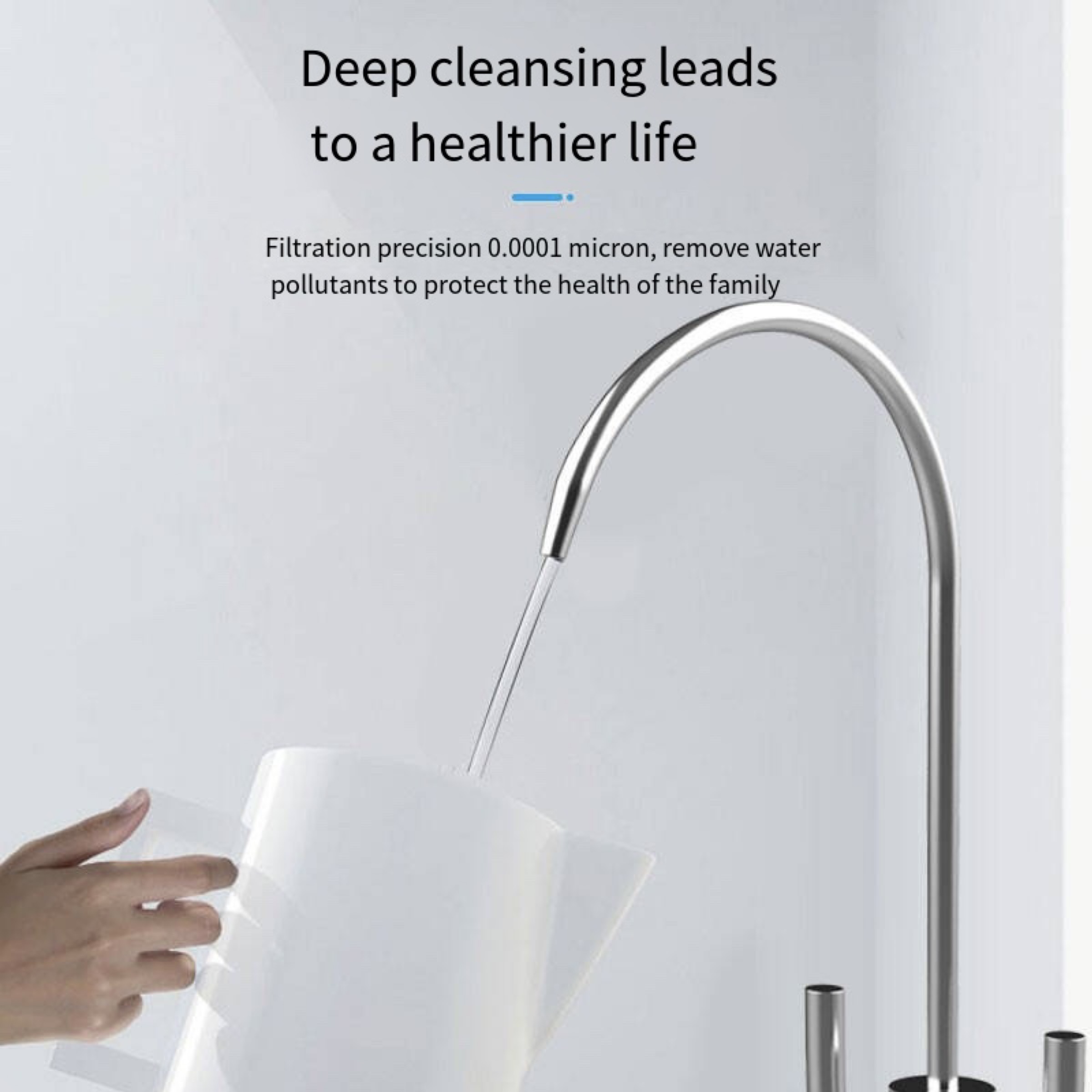 Under Sink Water Purifier Kitchen Clean Purification Device RO Reverse Osmosis Membrane Sterilization and Filtration Direct Drinking Foutai