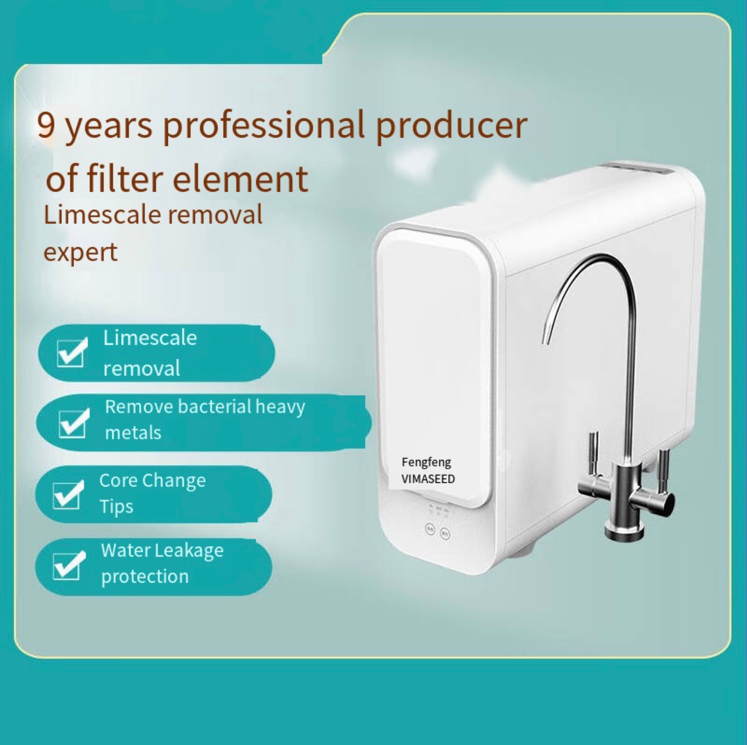 Under Sink Water Purifier Kitchen Clean Purification Device RO Reverse Osmosis Membrane Sterilization and Filtration Direct Drinking Foutai